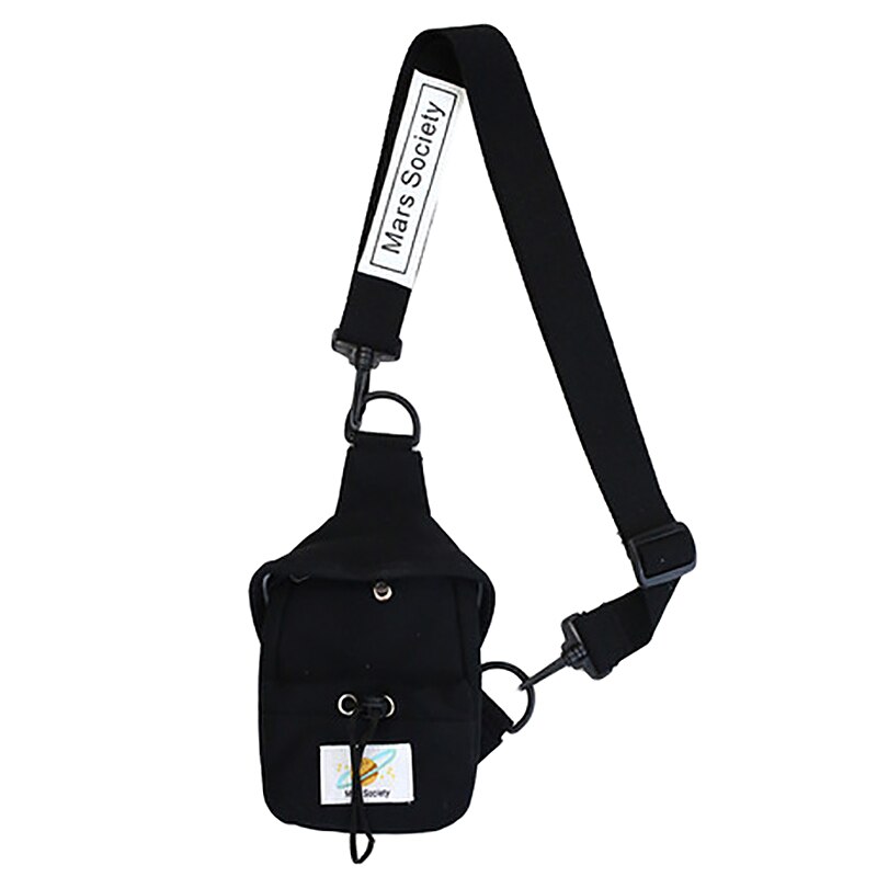 Pacote de peito de lona pequena para homens mulheres crossbody sacos hip hop streetwear saco fanny pacote multifunções mini cinto cintura saco de peito