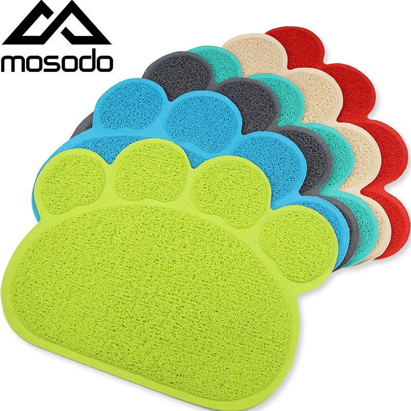 Mosodo Huisdier Kattenbakvulling Mat Poot Voeden Kom Placemat Kat Bed Pads Antislip Waterdichte Kattenbakvulling Trapper Matten kat Accessoires