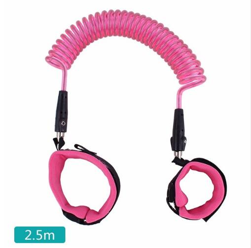 Kids Wrist Link Toddler Baby Kids Safety Harness Child Leash Anti Lost Wrist Link Traction Rope Anti Lost Bracelet: 2.5M Pink Rotary