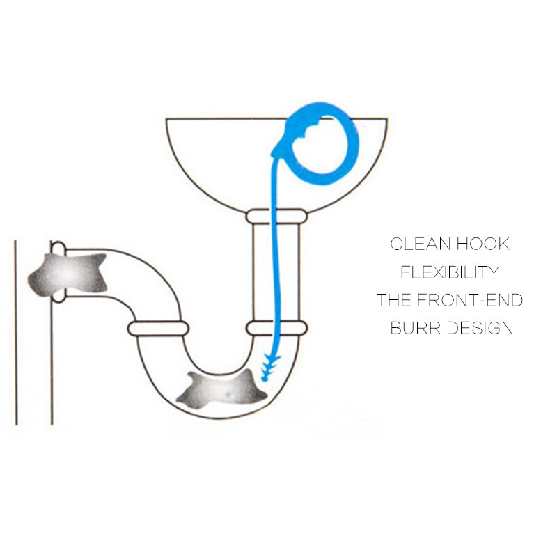 Kitchen Snake Sink Tub Pine Drain Cleaner Bathroom Shower Toliet Slow Removal Clog Hair Tool Bathroom Sewer Cleaning Hook