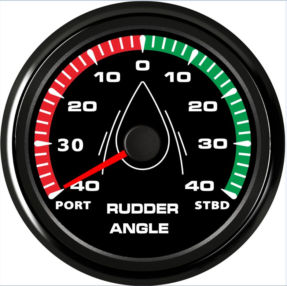 85mm Marine Lcd Rudder Angle Gauges Waterproof IP67 Rudder Angle Meters Instrument 0-190ohm with 8 Kinds Backlight: BN