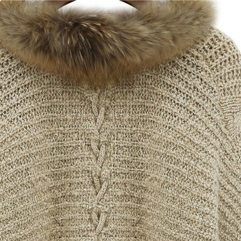 losse jas vrouwen Herfst Winter bontkraag Vleermuis mouw trui jas veste femme jas vrouwen manteau femme harajuku jassen