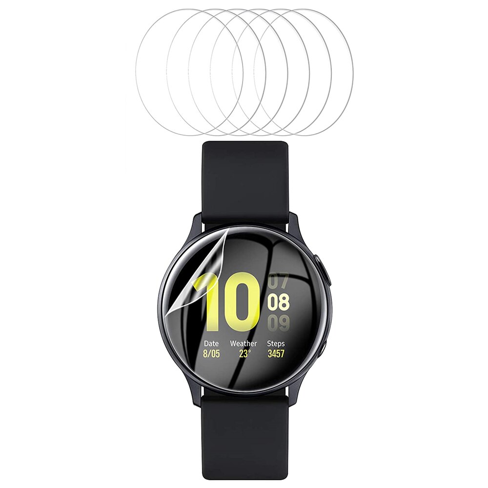 Clear Screen Protector for Samsung Galaxy Watch Active 2 40mm 44mm Anti-Bubble HD TPU Slim Protective Cover for Active2 Coverage: 6 pieces / active2 44mm