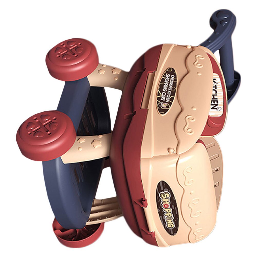 1Pcs Barbecue Kleurrijke Keuken Kind Speelgoed Winkelwagen Speelgoed Educatief Speelgoed Voor Jongen