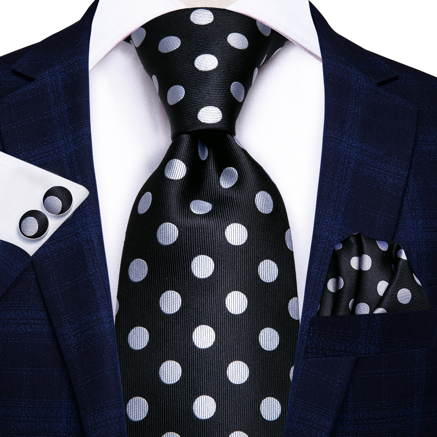 Hallo-binden Plaid Punkte Lila Grau Herren Elegante Krawatte Taschentuch Manschettenknöpfe für Rauchen Klassische Seide Luxus Krawatte für Mann