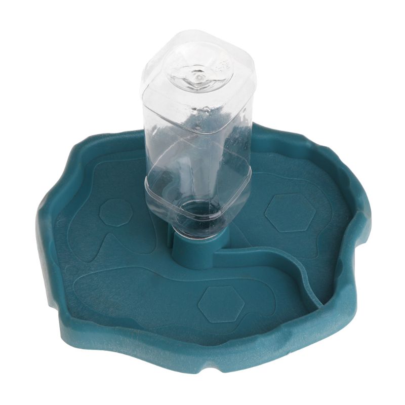 Reptile Feeder 2 in 1 Automatic Water Food Feeding Plate Lizard Turtle Dispenser 85LA