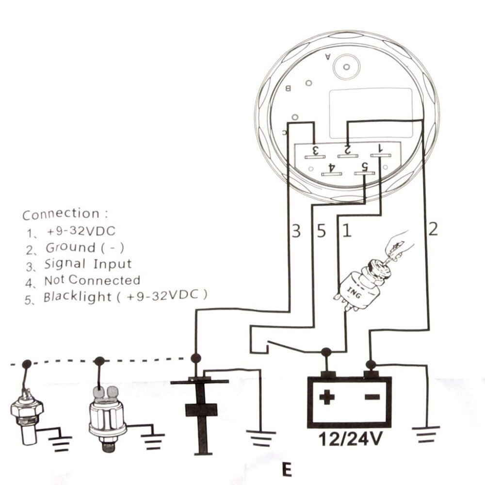 100-500mm Fuel Level Gauge 0-190 ohm Fuel Level Water Level Meter Sensor Set For Marine Boat Car Truck With Red Backlight 9-32V