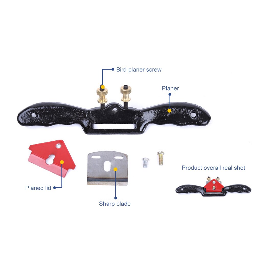 10 Inch Hand Planer Wood Screw Planer Shave Wood Cutting Edge With Spare Planer blade For Carpenter Manual Woodworking Tools