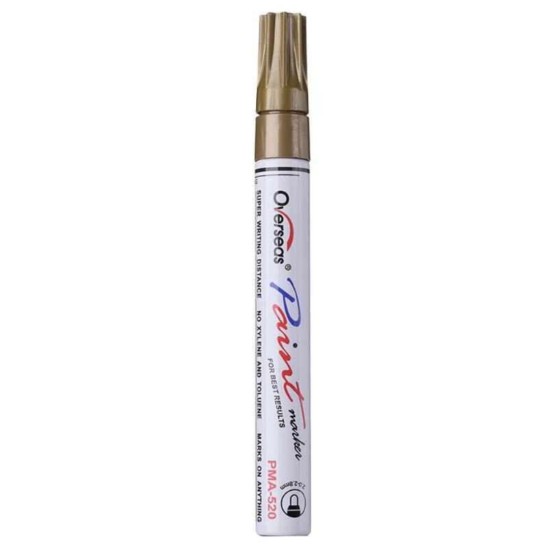 Auto Painting Tool Waterproof Car Tire Tread Permanent Paint Marker Pen Graffiti Oily Marker: Gold