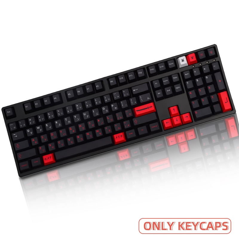 Capuchons de touches PBT pour clavier mécanique, 134 touches, japonais, Bushido, profil Cherry, pour interrupteur GMK Cherry MX
