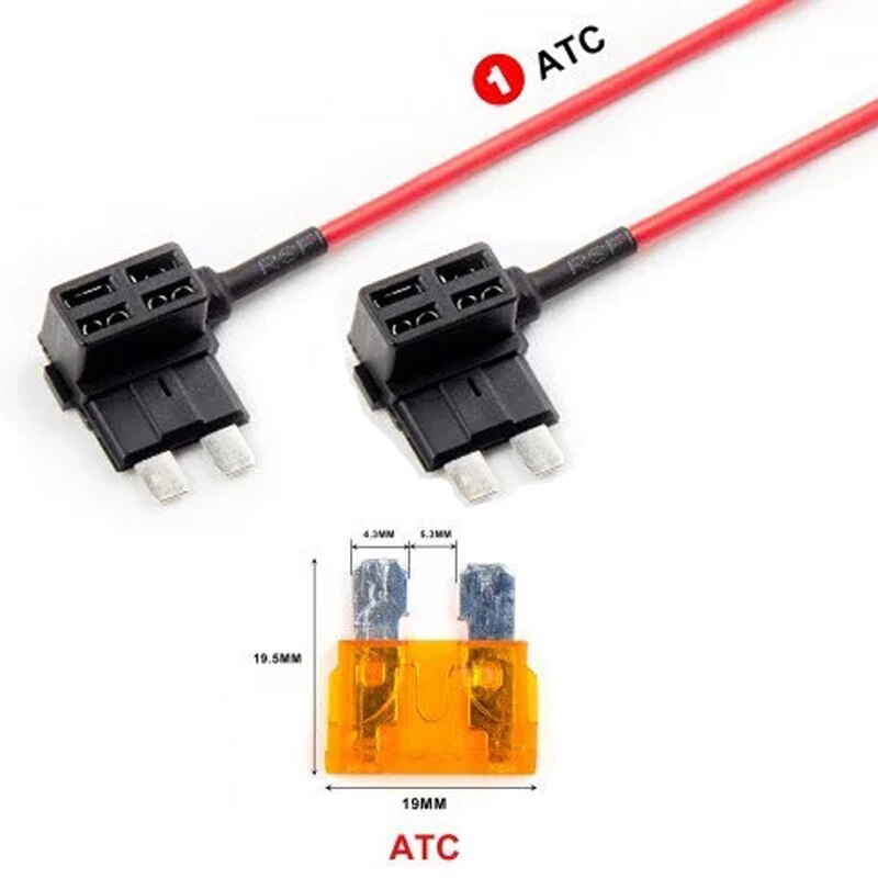 2PCS For VIOFO A119 V2 3 A129 Car Circuit Fuse Tap ATC ATS Micro2 Mini Adapter Holder: ATC x 2 pcs