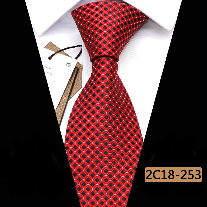 YISHLINE Men Ties 8 cm POLKA DOTS Cassual Jacquard Woven Necktie Mens Tie Business Corbata Para Hombre Accessories
