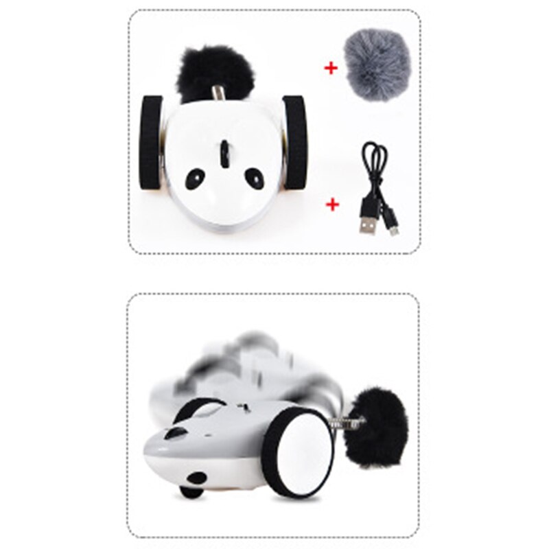 Cat Electric Mouse Racer Automatic Irregular Moving 360 degree Rotation Interactive App Control USB Charging Pet Toys