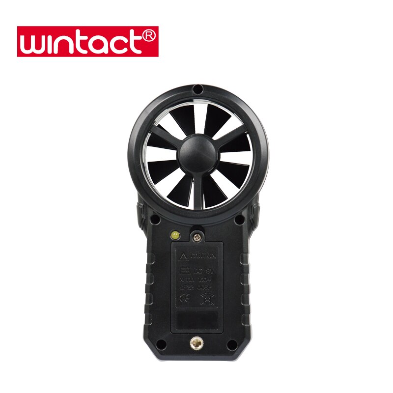 Wind temperature and wind speed meter with LED backlight and wind cold indicator