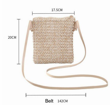 Mode Handtassen Dames Zomer Stro Rotan Schoudertassen Hand-Geweven Strand Crossbody Kleine Flap Messenger Bags