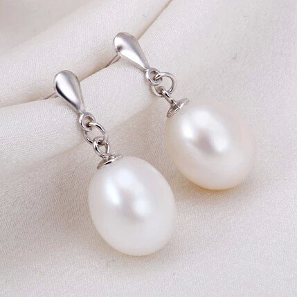 Zhboruin Natuurlijke Parel Oorbellen Voor Vrouwen 925 Sterling Zilveren Sieraden Water Parel Huwelijkscadeau