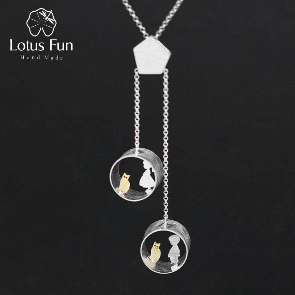 Lotus Fun Sterling Zilveren Hanger - Geometrisch Kat Design - Fijne Sieraden voor Dames