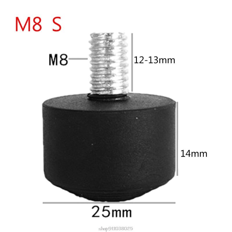 Universal antideslizante goma pie alfombrilla pies Spike accesorios de fotografía para trípode monopié 3/8 pulgadas 1/4 pulgadas M8 N26 20