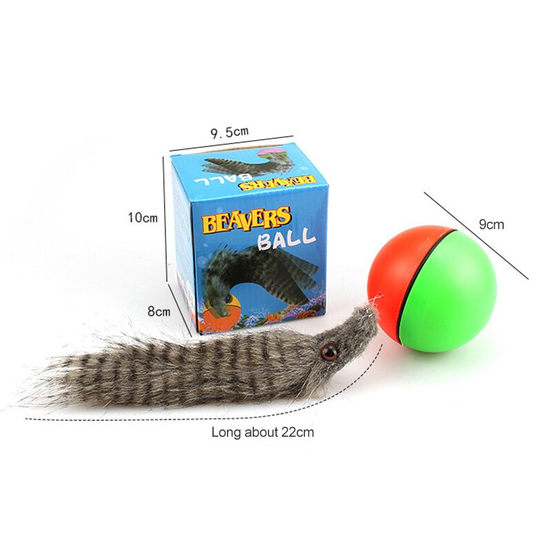 Comadreja eléctrica de Castor para mascotas, juguetes para gatos y perros, comadreja de juguete eléctrica, pelota rodante de Castor para perros y gatos, Juguetes Divertidos y móviles