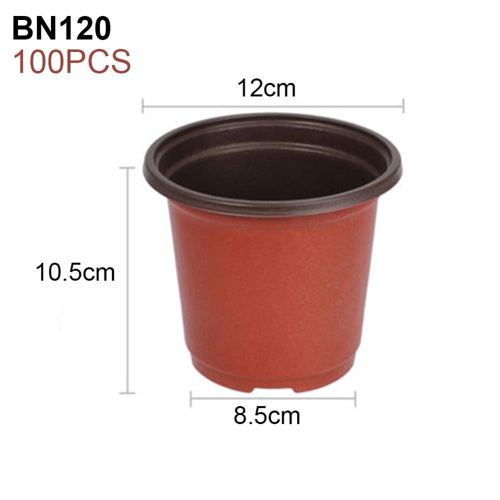 PP Plastic Planting Pot Plants Nursery Pot Seeding Garden Plants Glowing Pots, More Sizes For Garden Planting Tools: 100pcs BN120