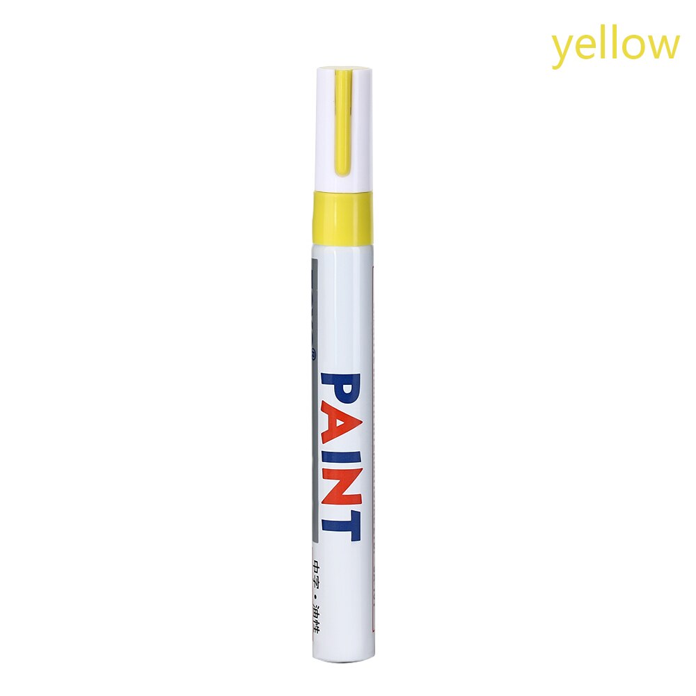 Tire Rubber Metal Glass Wood Stone Waterproof Oil Pen Colourful Oily Marker Paint Pen School Stationery Office Supplies: Yellow