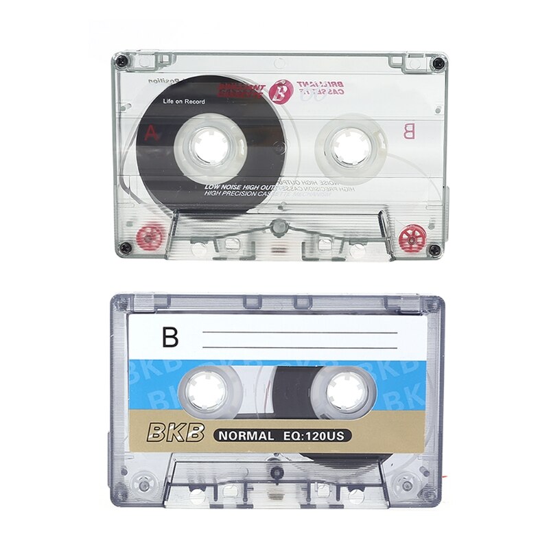 Reproductor de cinta en blanco de Cassette estándar, cinta magnética vacía de 60 minutos, 2 uds.