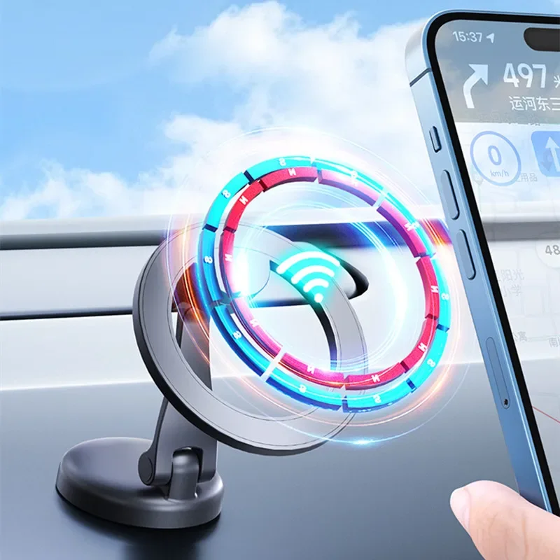 Opvouwbare Magnetische Auto Telefoon Houder Ondersteuning In Auto Auto Smartphone Mount Standaard 360 Draaibare Telefoon Beugel Houder Voor Alle Telefoons