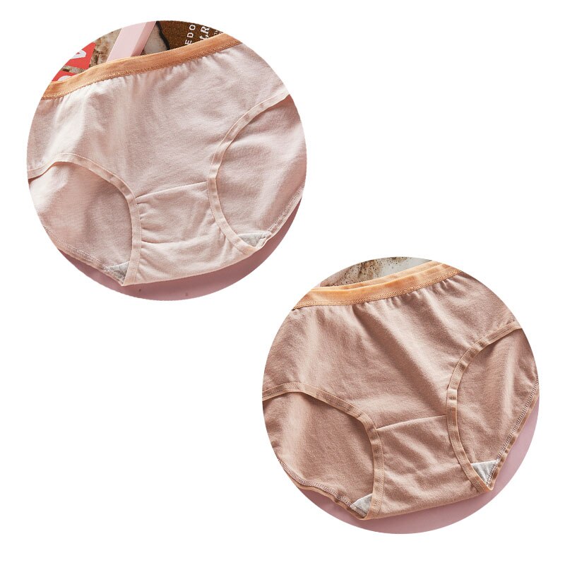 Cuecas da menina de quatro estações simples cintura média roupa interior algodão virilha antibacteriano cor sólida roupas crianças calcinha: XNT021-3