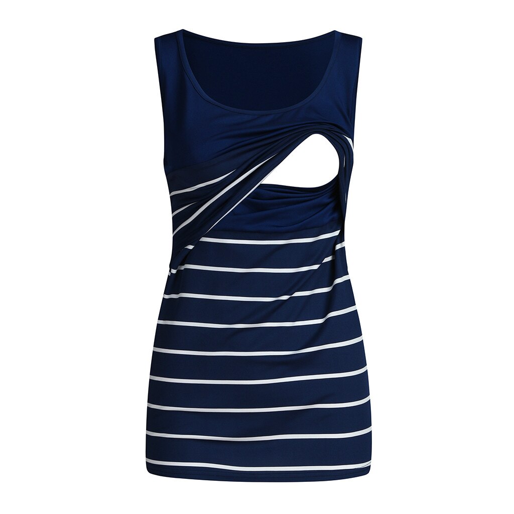 Breastfeeding Tank Top, Pregnancy Sleeveless Casual Scoop Neck Pumping Shirts for Pregnant Postpartum Women (XL