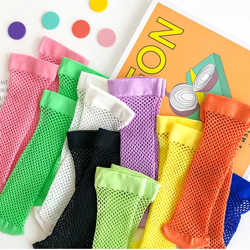 Zachte Elastische Baby Sokken Peuter Kids Kniekousen Voor Meisjes Jongens Zomer Mesh Sokken Nylon Effen Kleur Kinderen Lange sokken 0-5Y