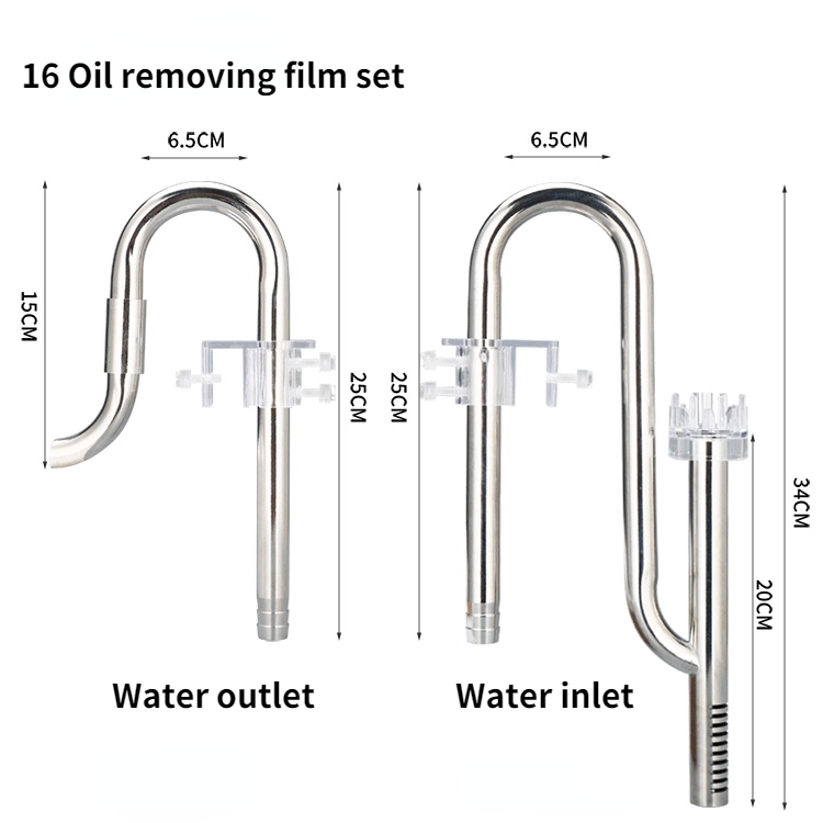 Aquarium Filter Rvs Externe Filter Accessoires Inlaat En Uitlaat Water Verwijderen Olie Film Lelie Buis Aquarium Filter: B-16MM 16MM