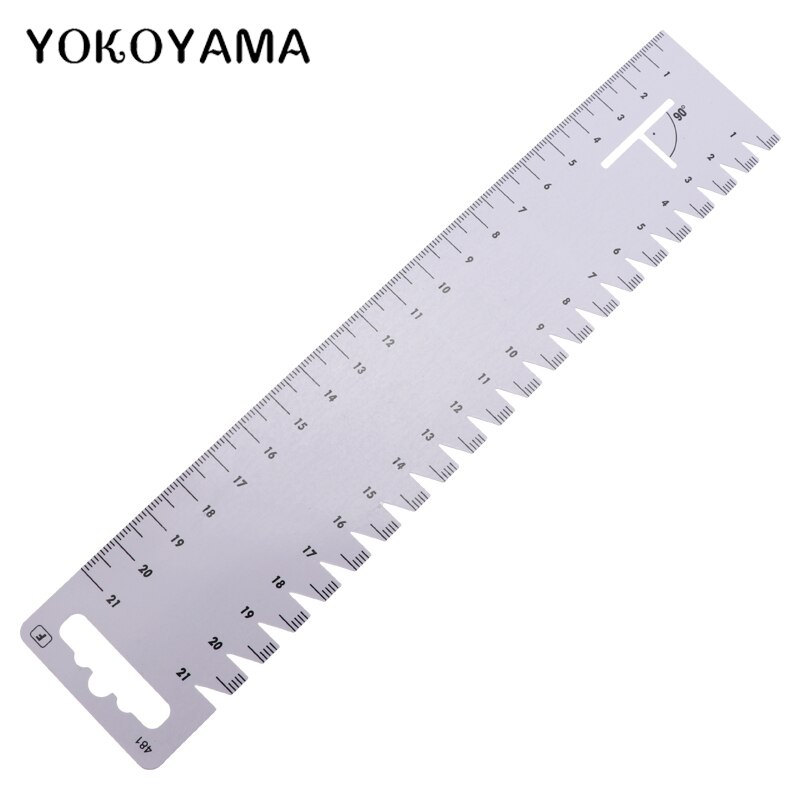 YOKOYAMA-Regla de espesor de retales de plástico, medidor de medida, herramientas de medida de costura de ropa, paños para el hogar, sastres, regla curva artesanal