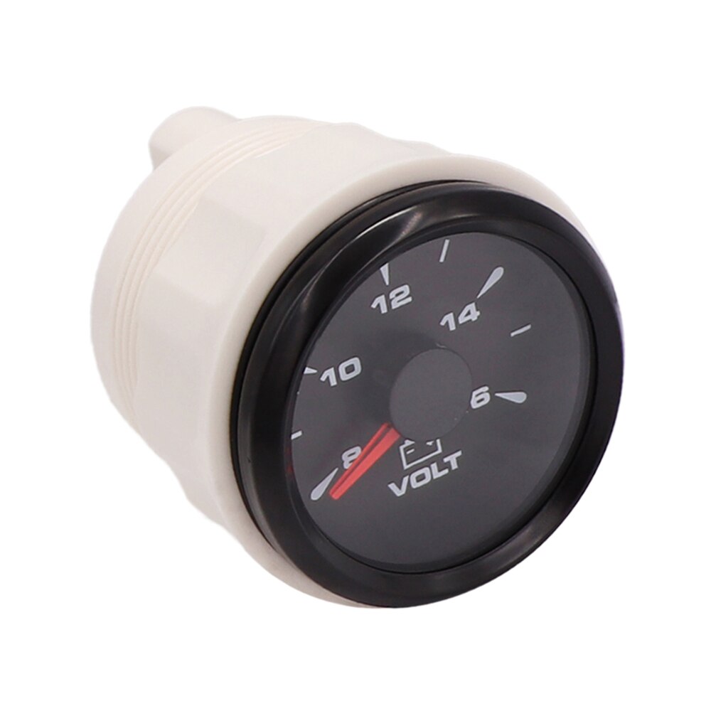 8~16V Waterproof Voltage Gauge 52mm Voltmeter Gauge With 8 Color Backlight Stainless Steel Golden Bezel Volt Meter Instrument