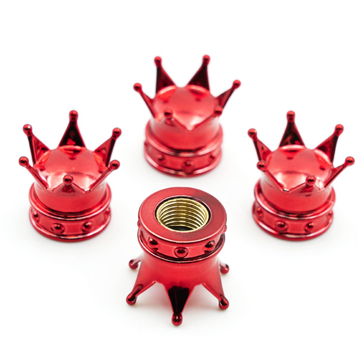Crown Styling Car Tire Valve Cap Air Valve Stem Dustproof Bike Dustproof Cover Tyre Rim Stem Dust Caps Tire Decor Accessories: army green
