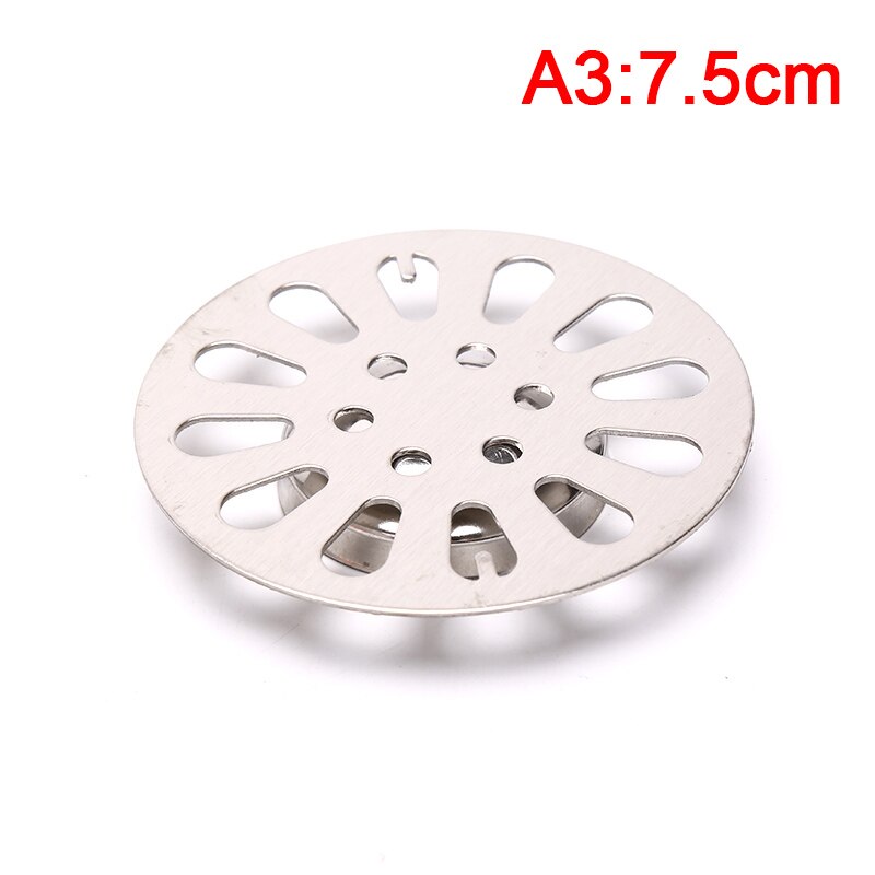 Roestvrij Staal Afvoerputje Cover Overloop Ronde Anti-Verstopping Douche Drain Haar Catcher Voor Badkamer Wassen Machine Wc Riool: A3