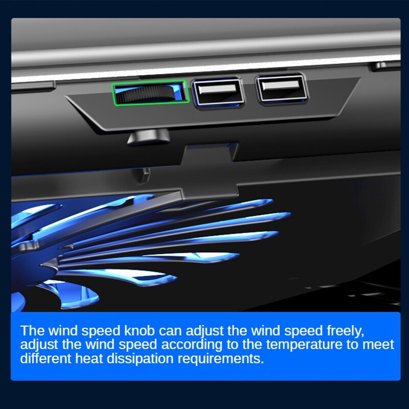 Gaming Pc Laptop Stand Cooler Dual Usb Laptop Cooling Verstelbare Ondersteuning Notebook Stand Met Ventilator Voor Macbook Pro Notebook Houder