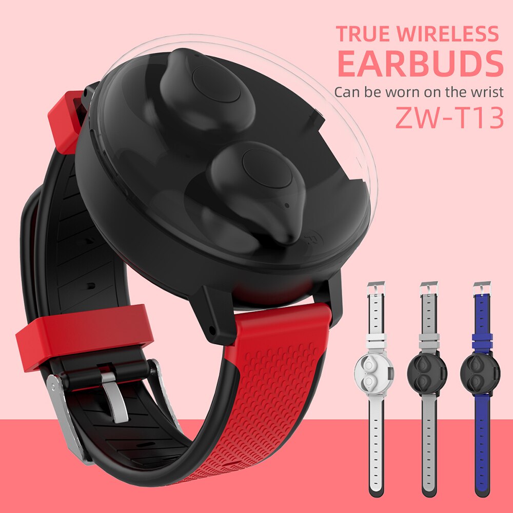 Tws Bluetooth 5.0 Draadloze Koptelefoon Band Handsfree Oordopjes Headset Met Polsband Draagbare Oordopjes Voor Sport