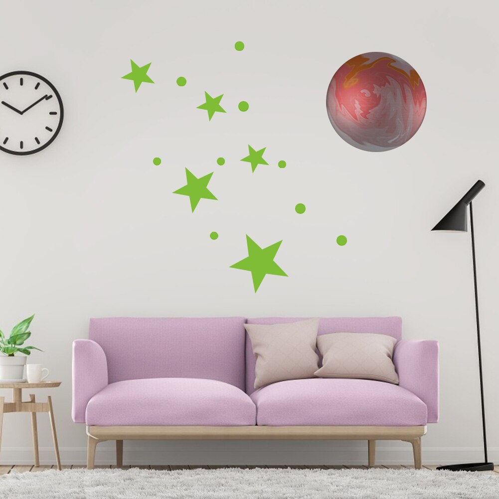 Star Luminous Wall Sticker Home Bedroom Fluorescent Ceiling Decals Fluorescent Decor Wall Stickers In Dark DIY Decals