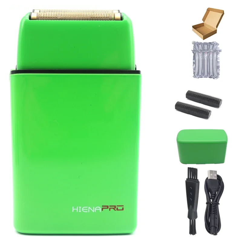 Afeitadora eléctrica para hombres, cuchillas de doble lámina de corte de 0mm, cabezal flotante de alta velocidad de 8200RPM, Ideal para barbería: Castaño