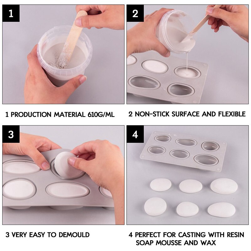 Runde Stein Form Silikon Kuchen Form Gips Beton Dessert Mousse Backform