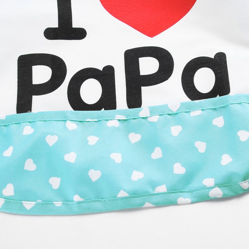Leuke Meisjes Baby Baby Familie Lange Mouw Anti Slijtage Waterdichte Feeding Bib Schort