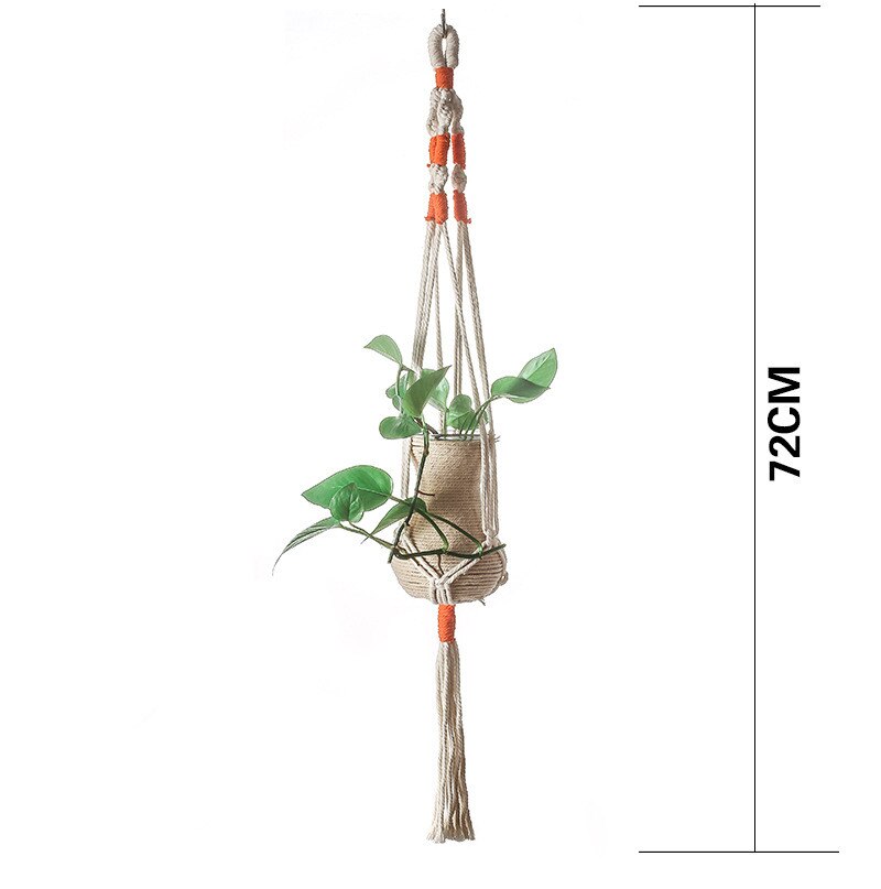 Makramee Werk Aufhänger Indoor Outdoor Dekoration Handgemachte Seil Blume Pflanze Halter Hause Countyard Garten Macrame Wand Hängen: Freier Raum