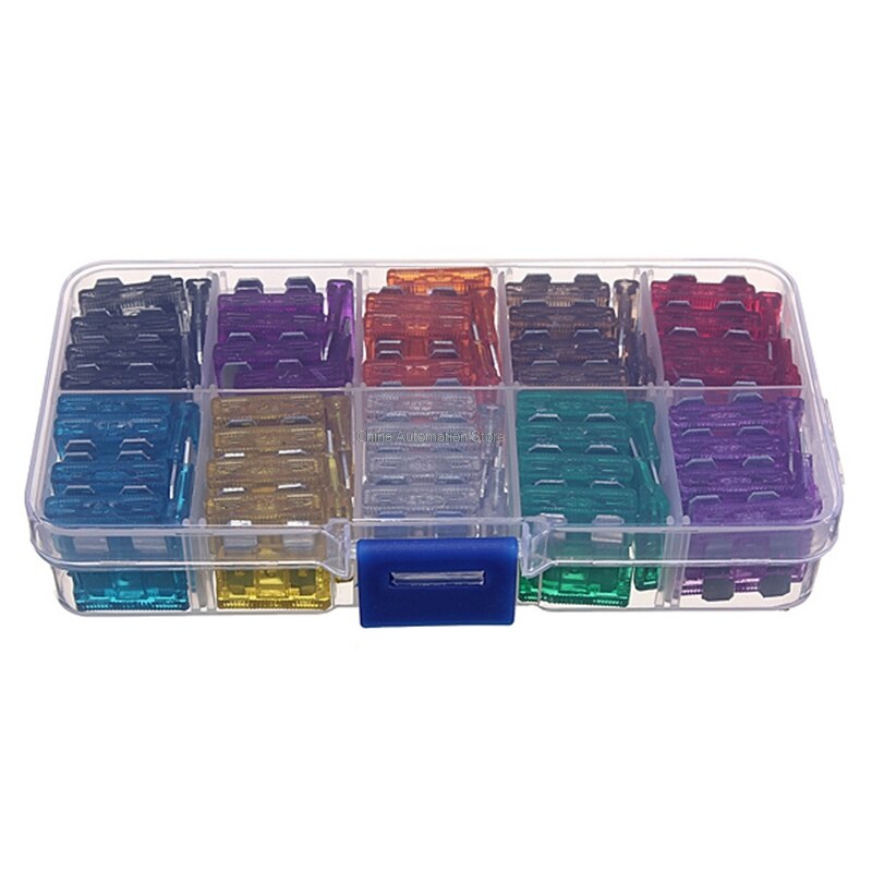 100 pcs Auto Automotive Auto Boot Truck Blade Fuse Box Assortiment 5A 7.5A 10A 15A 20A 25A 30A 35A 40A 50A