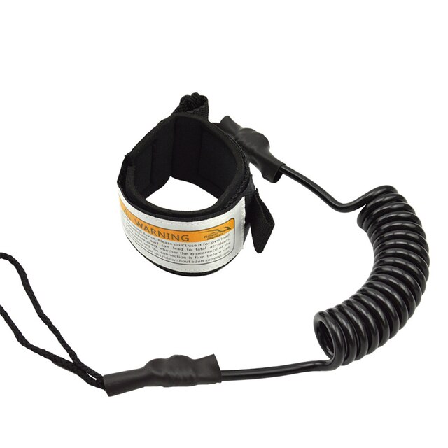 Laisse de cheville pour planche de Surf 55.5CM, élastique enroulé, planche de Paddle, corde de jambe, planche de Surf, sangles de sécurité: Foot rope-Black