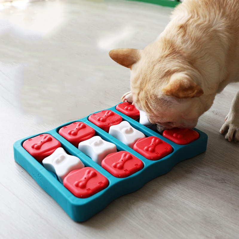 Caja del Tesoro móvil con fuga de comida, puzle interactivo para perros y cachorros, juguete de inteligencia, diversión, gran