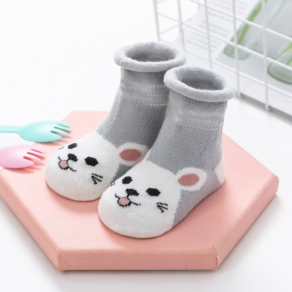 Kids Baby Baby Jongens Meisjes Sokken Ademend Cartoon Dieren Print Anti-Slip Sokken Pasgeboren Peuter Leuke Meias Infantil