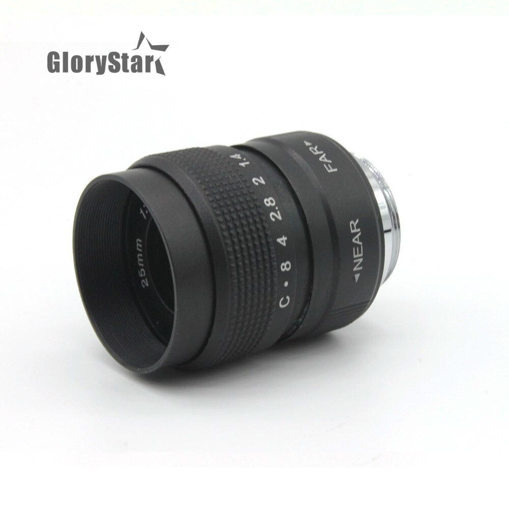 Glorystar 25Mm F/1.4 Cctv C Lens Voor Olympus Panasonic Micro 4/3 E-P1 P3 G1 GF5 + 2x macro