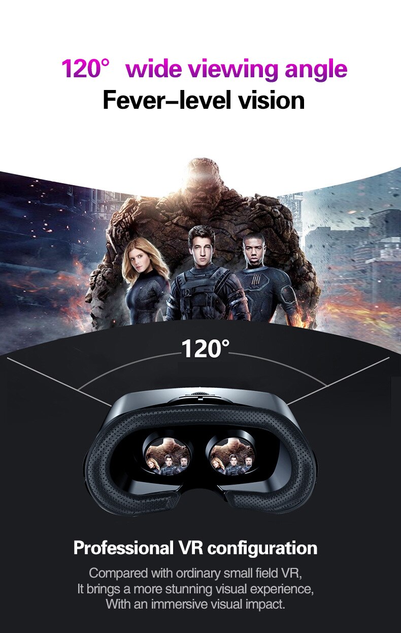 Independent Lens Adjustment 3D VR Glasses Virtual Full Screen Visual Wide-Angle VR Glasses Can Be Used Together With The Handle