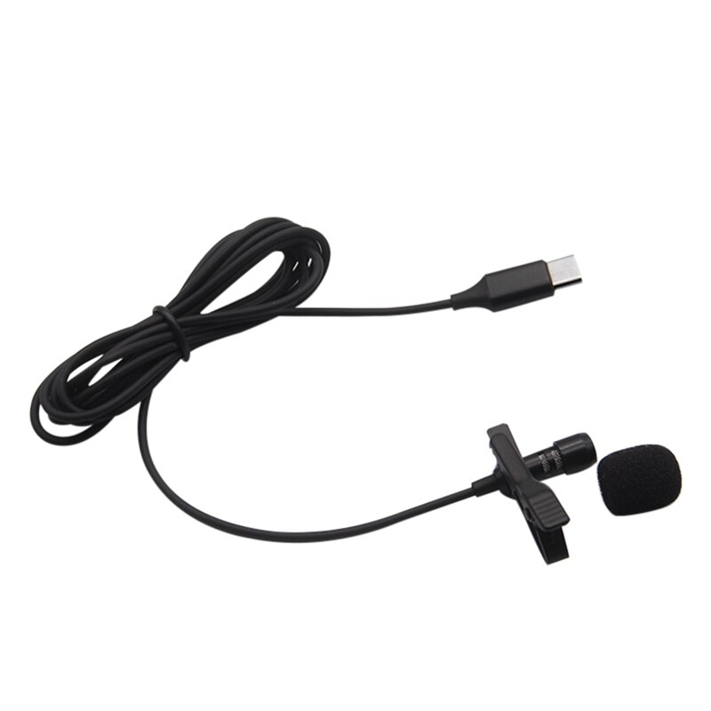 Mobiltelefon miniklipp mikrofon type-c lavalier mikrofonopptak til huawei xiaomi samsung android telefon