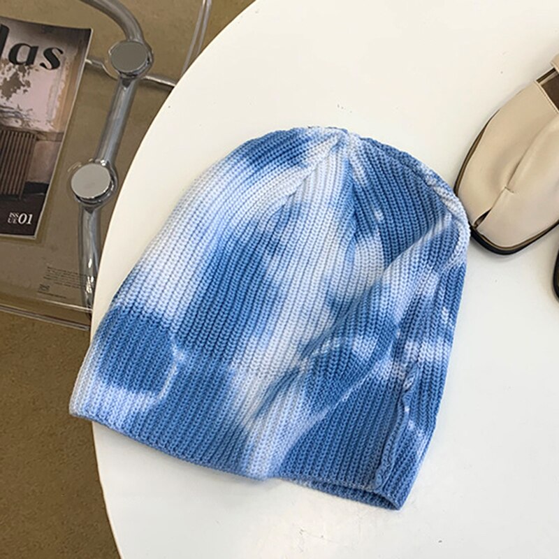Gorrito de punto con tinte dibujo para parejas, gorro de esquí suave para otoño e invierno, cálido, XIN-S
